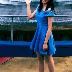 Jeans Denim Off Shoulder Dress